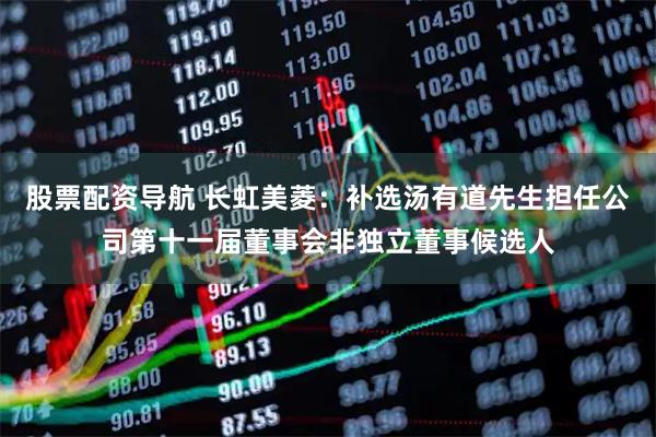股票配资导航 长虹美菱：补选汤有道先生担任公司第十一届董事会非独立董事候选人